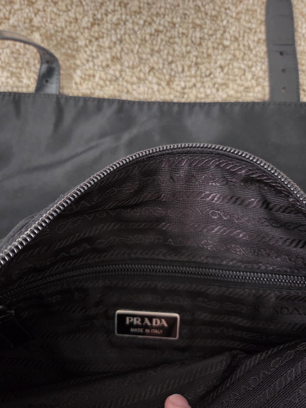 Prada Black Nylon Messenger Crossbody Bag - Picture 3 of 6